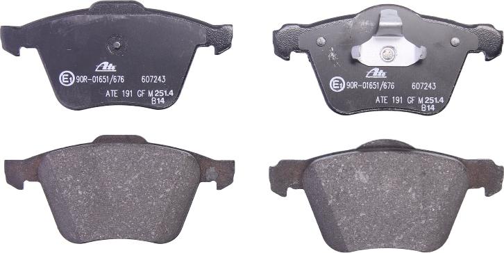 ATE 13.0460-7243.2 - Тормозные колодки, дисковые, комплект abcparts.ee