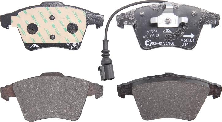 ATE 13.0460-7236.2 - Тормозные колодки, дисковые, комплект abcparts.ee