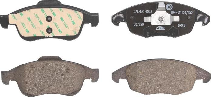 ATE 13.0460-7229.2 - Тормозные колодки, дисковые, комплект abcparts.ee