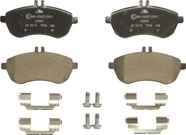 ATE 13.0470-9000.2 - Тормозные колодки, дисковые, комплект abcparts.ee