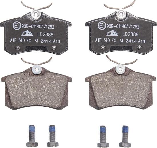 ATE 13.0470-2886.2 - Тормозные колодки, дисковые, комплект abcparts.ee