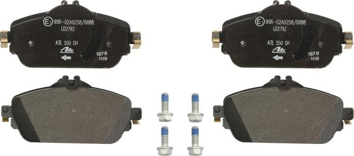 ATE 13.0470-2792.2 - Тормозные колодки, дисковые, комплект abcparts.ee