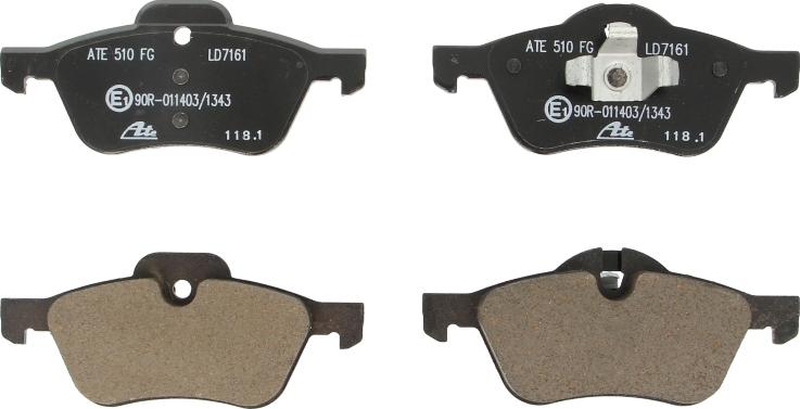 ATE 13.0470-7161.2 - Тормозные колодки, дисковые, комплект abcparts.ee