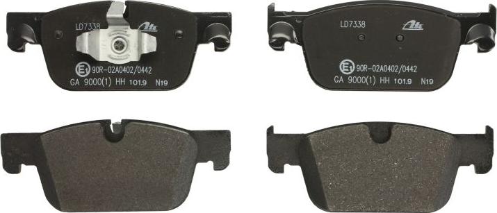 ATE 13.0470-7338.2 - Тормозные колодки, дисковые, комплект abcparts.ee
