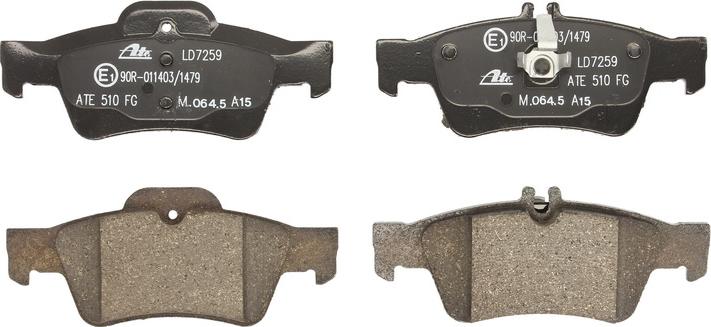 ATE 13.0470-7259.2 - Тормозные колодки, дисковые, комплект abcparts.ee