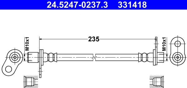ATE 24.5247-0237.3 - Тормозной шланг abcparts.ee