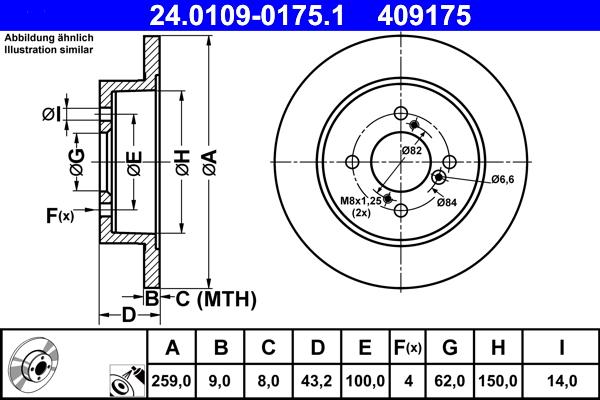 ATE 24.0109-0175.1 - Тормозной диск abcparts.ee