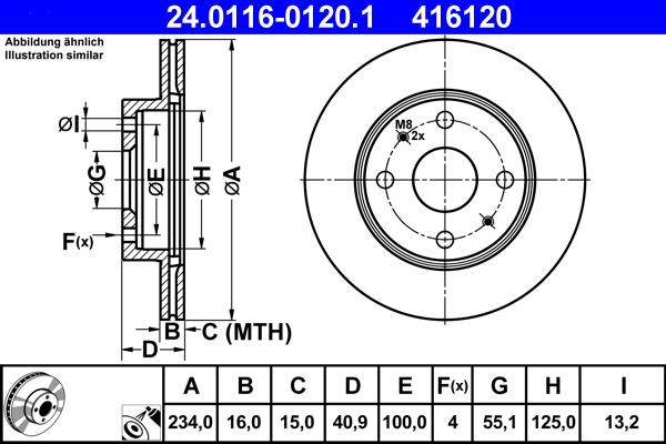 ATE 24.0116-0120.1 - Тормозной диск abcparts.ee