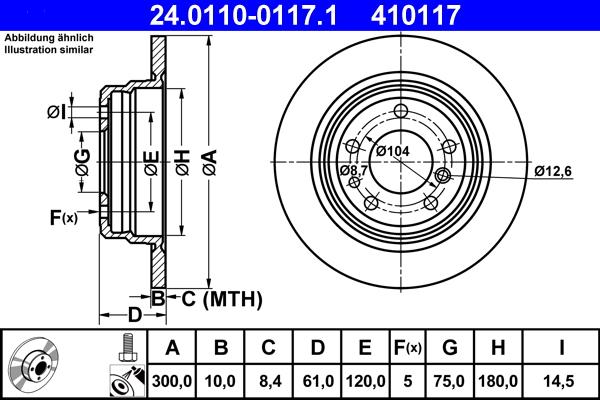 ATE 24.0110-0117.1 - Тормозной диск abcparts.ee