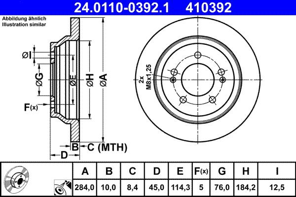 ATE 24.0110-0392.1 - Тормозной диск abcparts.ee