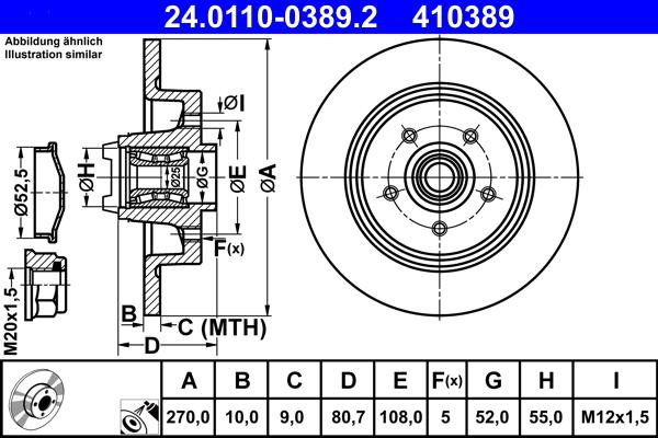 ATE 24.0110-0389.2 - Тормозной диск abcparts.ee