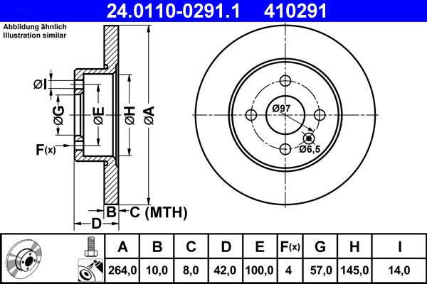 ATE 24.0110-0291.1 - Тормозной диск abcparts.ee