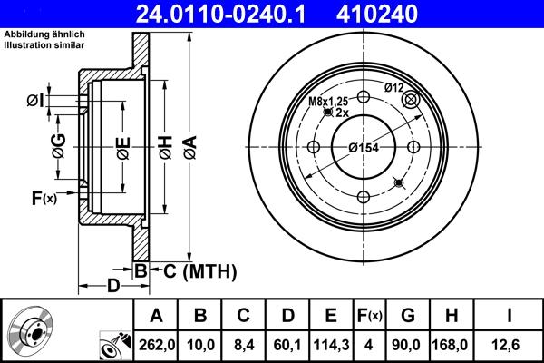 ATE 24.0110-0240.1 - Тормозной диск abcparts.ee