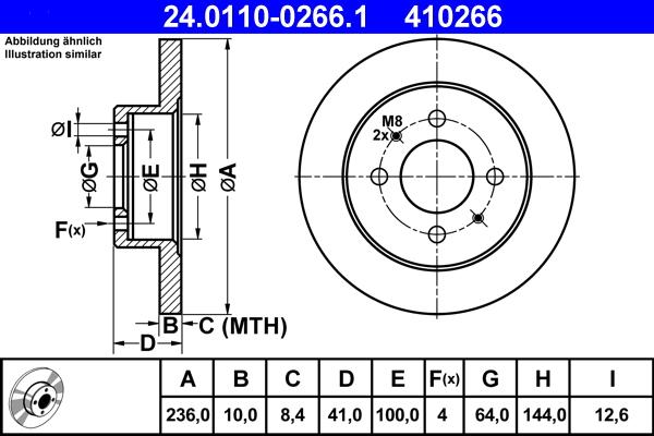 ATE 24.0110-0266.1 - Тормозной диск abcparts.ee