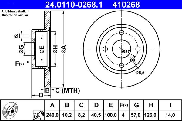 ATE 24.0110-0268.1 - Тормозной диск abcparts.ee