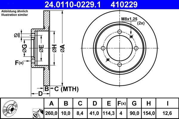 ATE 24.0110-0229.1 - Тормозной диск abcparts.ee