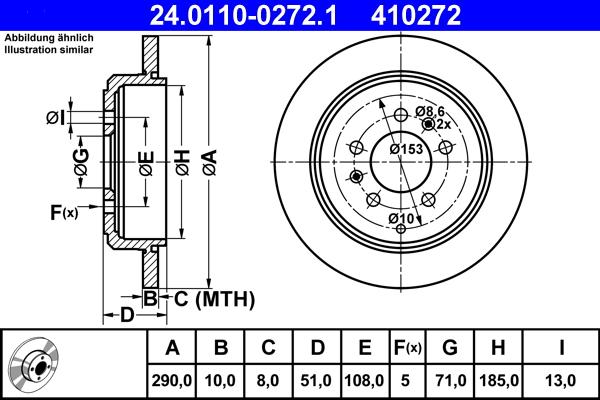ATE 24.0110-0272.1 - Тормозной диск abcparts.ee