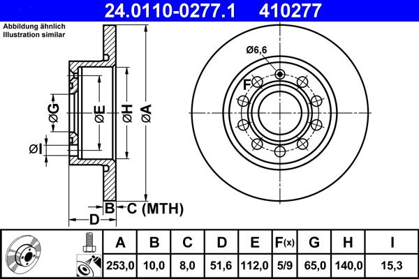 ATE 24.0110-0277.1 - Тормозной диск abcparts.ee