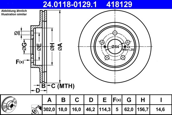 ATE 24.0118-0129.1 - Тормозной диск abcparts.ee