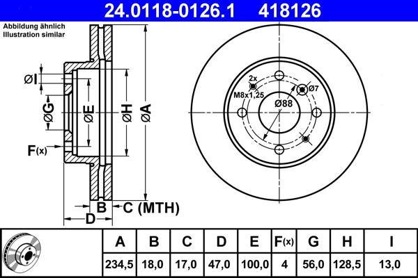 ATE 24.0118-0126.1 - Тормозной диск abcparts.ee