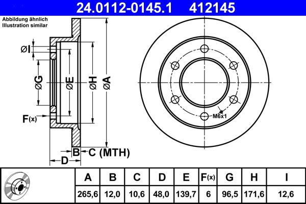 ATE 24.0112-0145.1 - Тормозной диск abcparts.ee