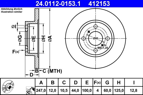 ATE 24.0112-0153.1 - Тормозной диск abcparts.ee