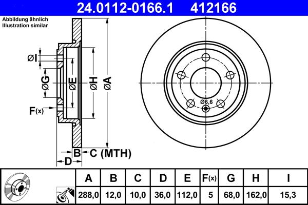 ATE 24.0112-0166.1 - Тормозной диск abcparts.ee