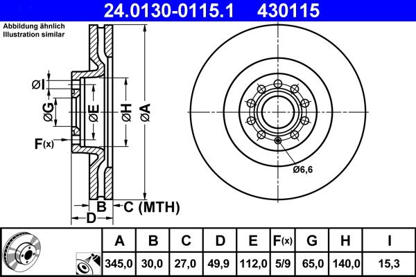 ATE 24.0130-0115.1 - Тормозной диск abcparts.ee