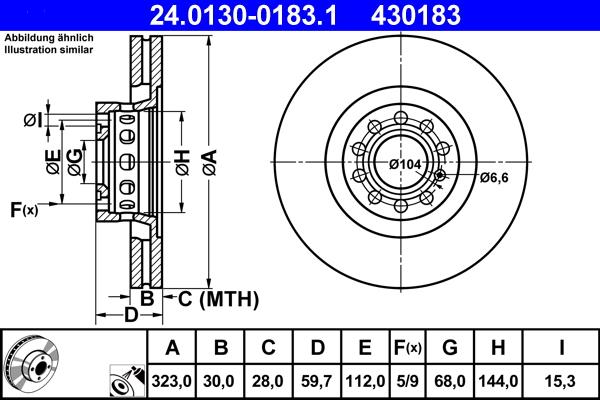 ATE 24.0130-0183.1 - Тормозной диск abcparts.ee