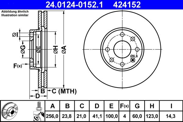 ATE 24.0124-0152.1 - Тормозной диск abcparts.ee