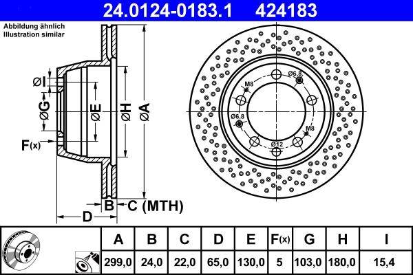 ATE 24.0124-0183.1 - Тормозной диск abcparts.ee