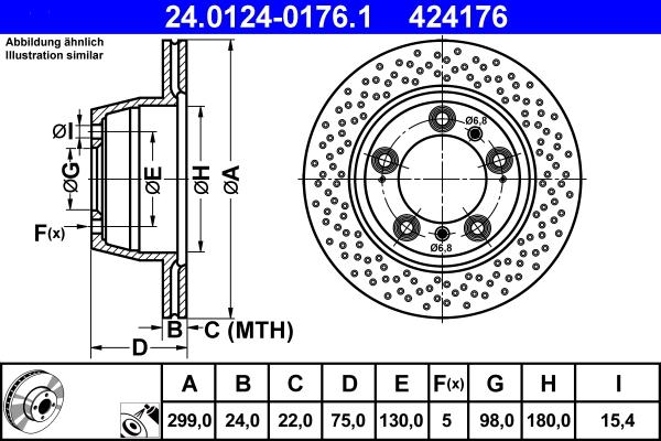 ATE 24.0124-0176.1 - Тормозной диск abcparts.ee