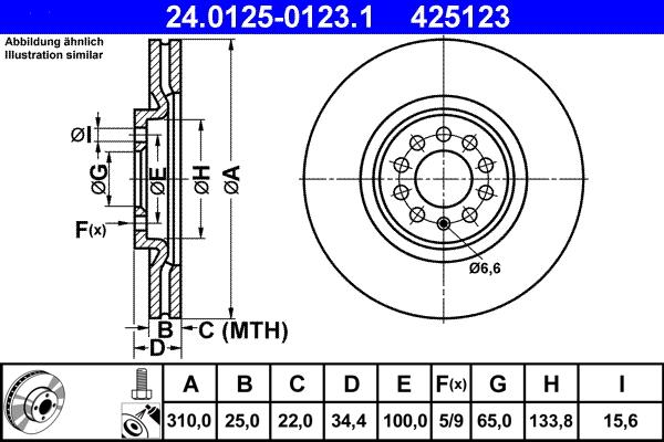 ATE 24.0125-0123.1 - Тормозной диск abcparts.ee