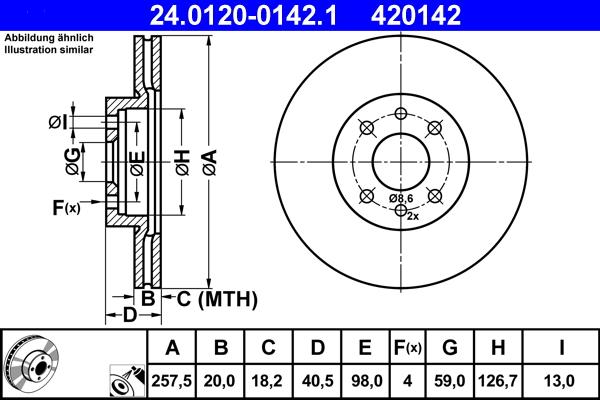 ATE 24.0120-0142.1 - Тормозной диск abcparts.ee