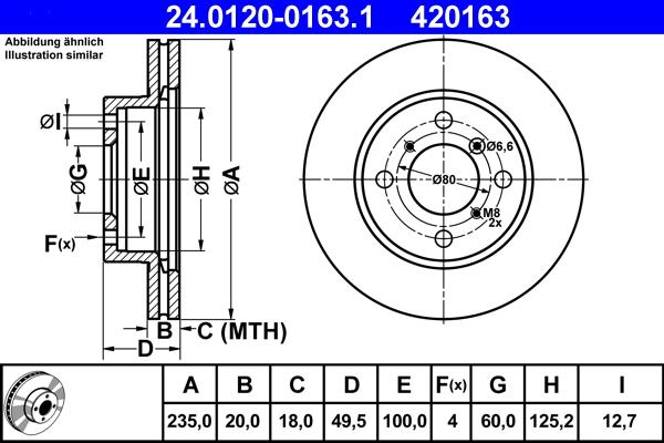 ATE 24.0120-0163.1 - Тормозной диск abcparts.ee
