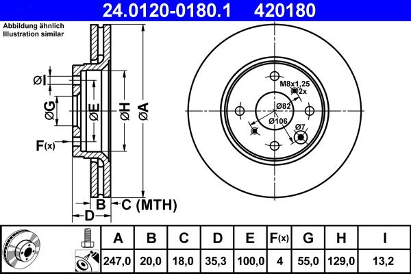 ATE 24.0120-0180.1 - Тормозной диск abcparts.ee
