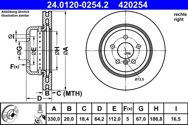 ATE 24.0120-0254.2 - Тормозной диск abcparts.ee