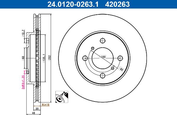 ATE 24.0120-0263.1 - Тормозной диск abcparts.ee