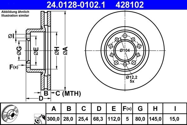 ATE 24.0128-0102.1 - Тормозной диск abcparts.ee