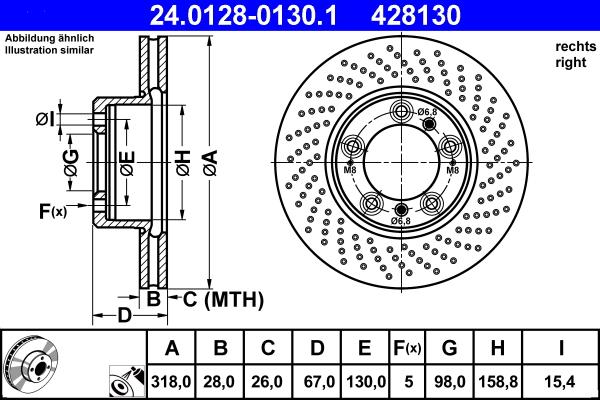 ATE 24.0128-0130.1 - Тормозной диск abcparts.ee