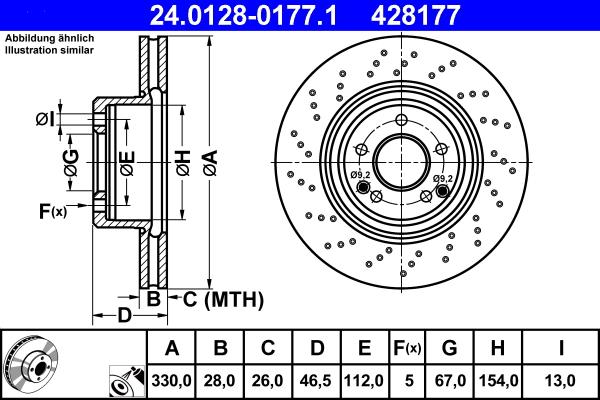 ATE 24.0128-0177.1 - Тормозной диск abcparts.ee