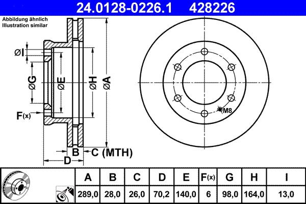 ATE 24.0128-0226.1 - Тормозной диск abcparts.ee