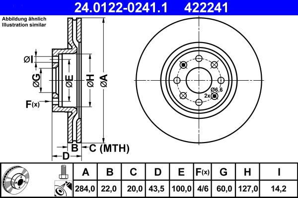 ATE 24.0122-0241.1 - Тормозной диск abcparts.ee
