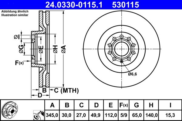 ATE 24.0330-0115.1 - Тормозной диск abcparts.ee