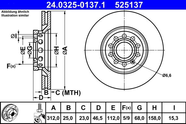 ATE 24.0325-0137.1 - Тормозной диск abcparts.ee