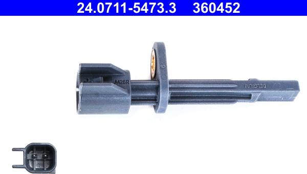 ATE 24.0711-5473.3 - ABS датчик, частота вращения колеса abcparts.ee
