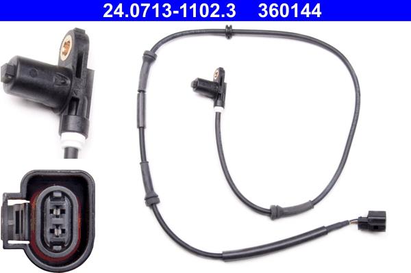 ATE 24.0713-1102.3 - ABS датчик, частота вращения колеса abcparts.ee