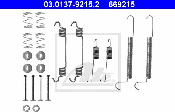 ATE-APAC 03.0137-9215.2 - Комплектующие, барабанный тормозной механизм abcparts.ee