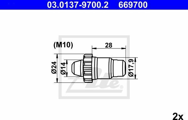 ATE-APAC 03.0137-9700.2 - Ремкомплект, автоматическое регулирование, тормоза abcparts.ee