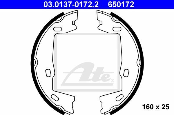 ATE-APAC 03.0137-0172.2 - Комплект тормозов, ручник, парковка abcparts.ee